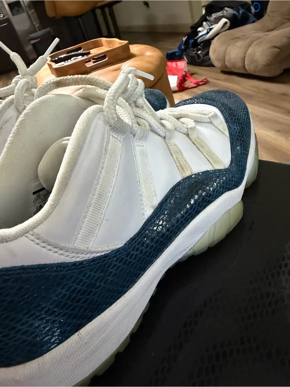 Air Jordan 11 size 12 (Low Navy Snakeskin 2019) CD6846-102